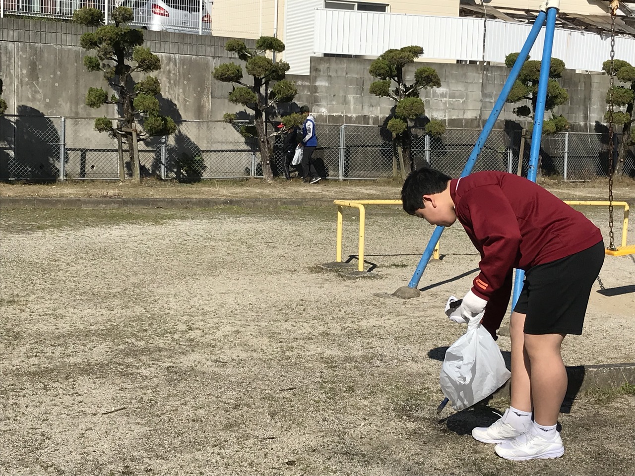 那珂川北中学校　小中合同クリーン作戦