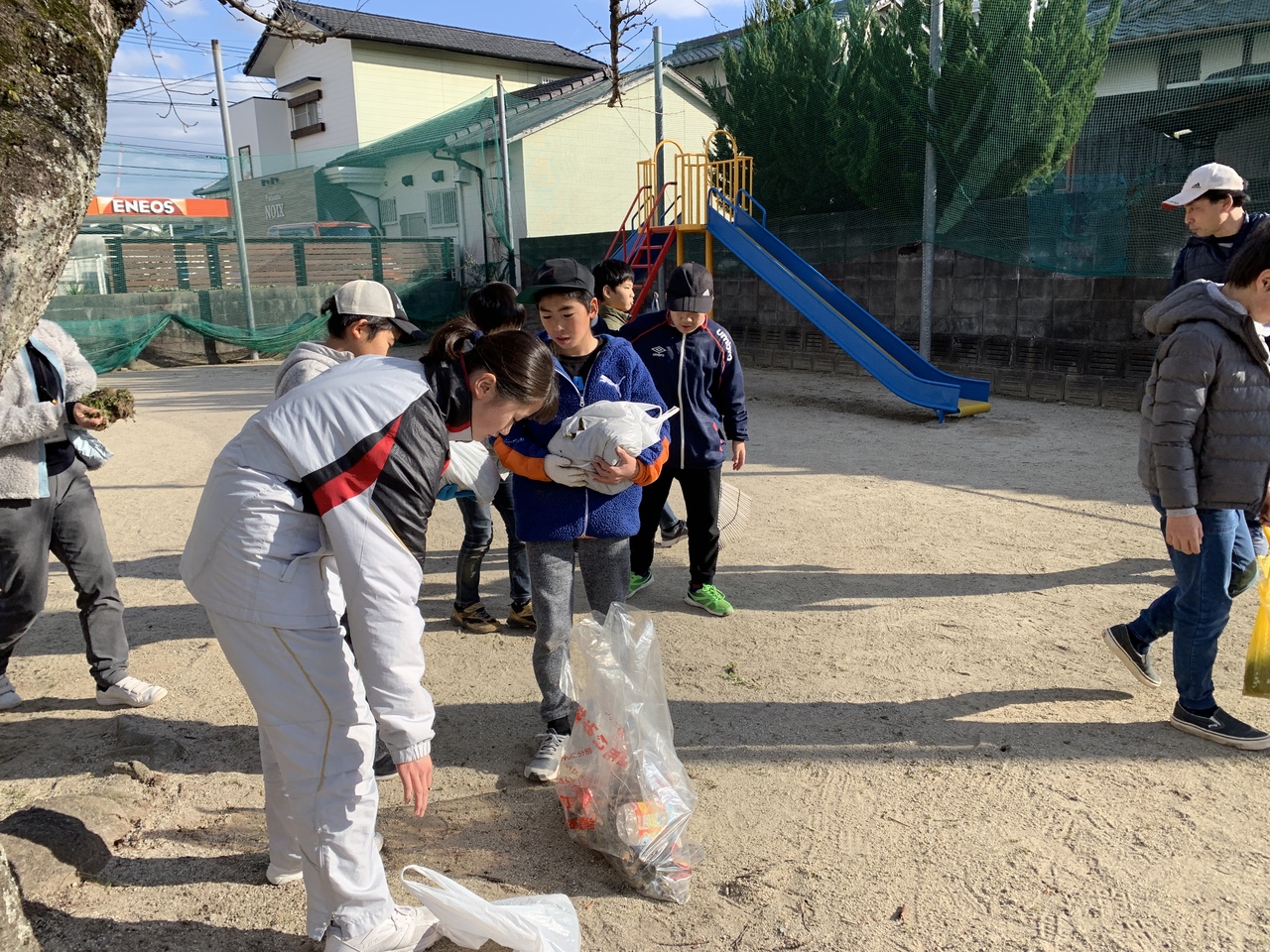 那珂川北中学校　小中合同クリーン作戦