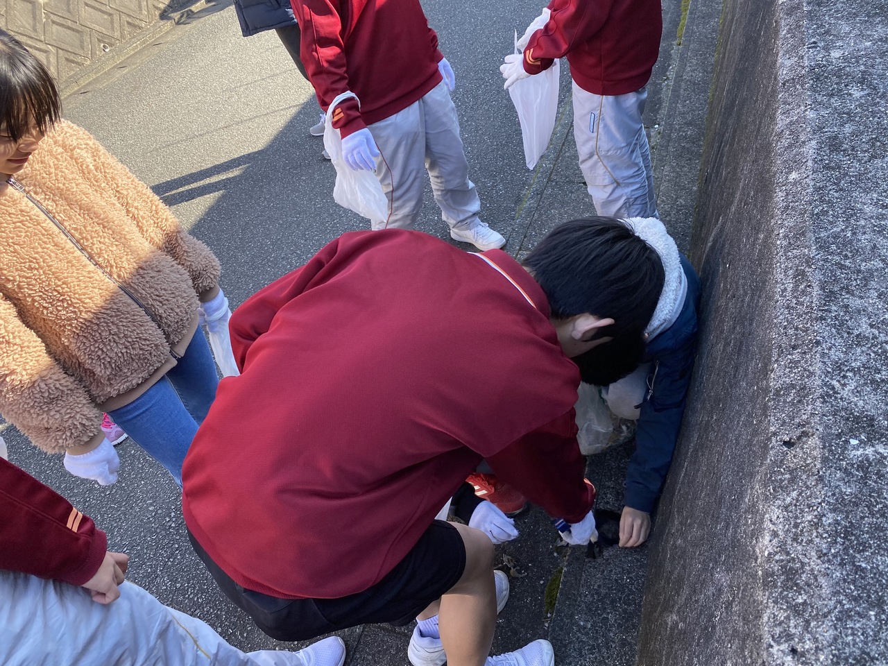 那珂川北中学校　小中合同クリーン作戦