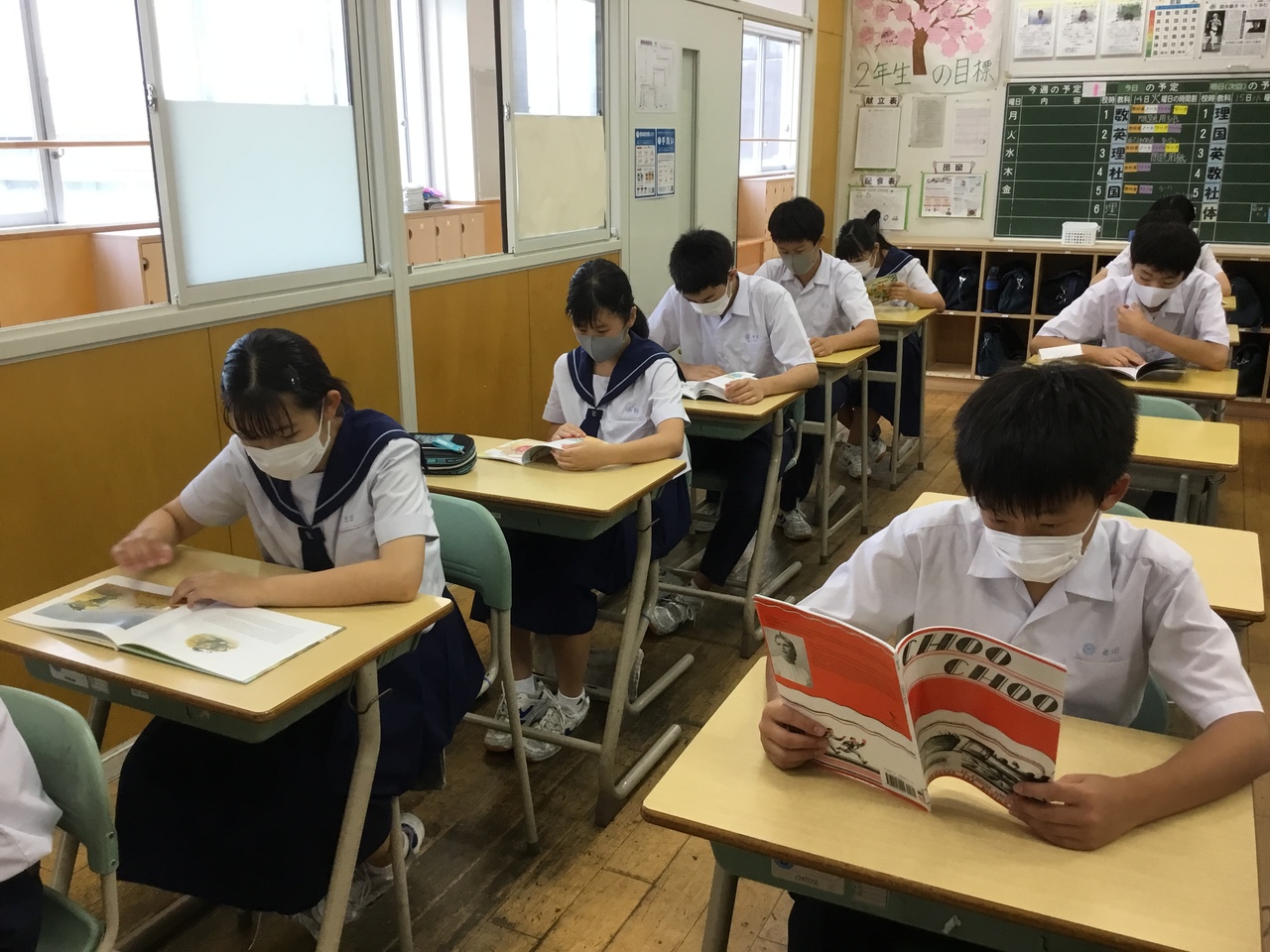 那珂川北中学校 朝読書と英語の多読